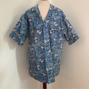 Barefoot Paradise Mens Aloha Shirt Sz XL- Tall 100% Cotton